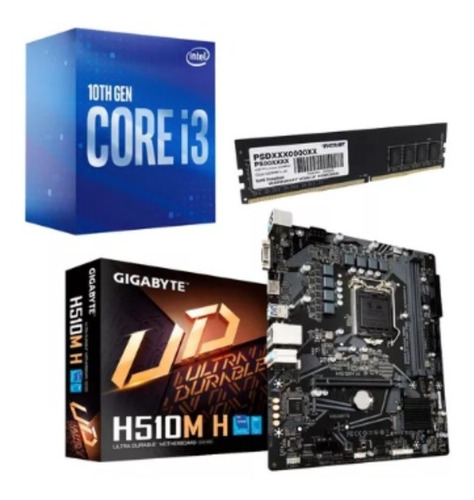 Combo Intel Core I3 10100 + 8gb + Mainboard H510m Y I5 10ma