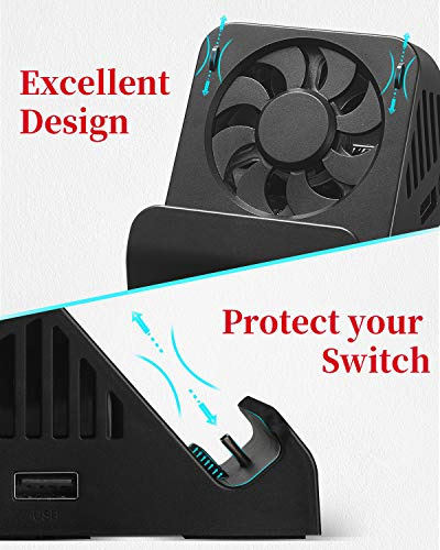 Switch Dock Con 4k Hdmi Y Ventilador - Carga Y Proyeccin