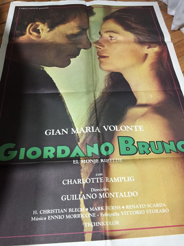 Poster Giordano Bruno -gian Maria Volonte Ch. Rampling 1973