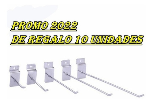 40 Mensulas Ganchos De Panel Ranurado 5, 10 Y 15  Cm