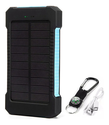 Cargador Power Bank Con Panel Solar 20000mah Con Linterna