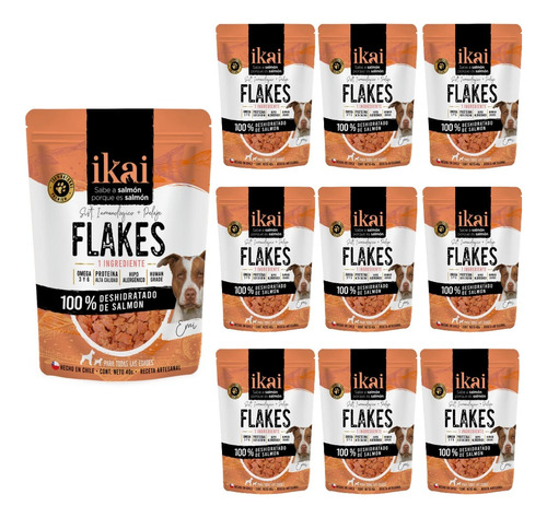 Pack De 10 Flakes Para Perro