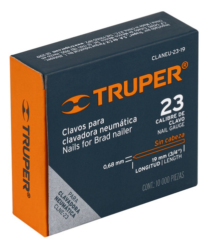 Clavos Para Clavadora Neumática Cal 23 3/4 Truper