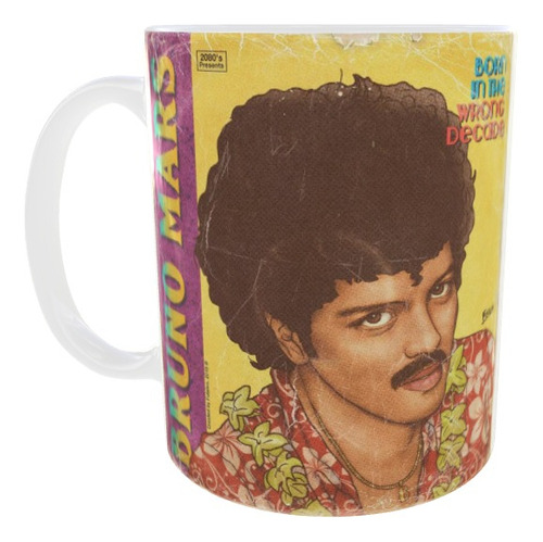 Taza De Ceramica Retro Bruno Mars