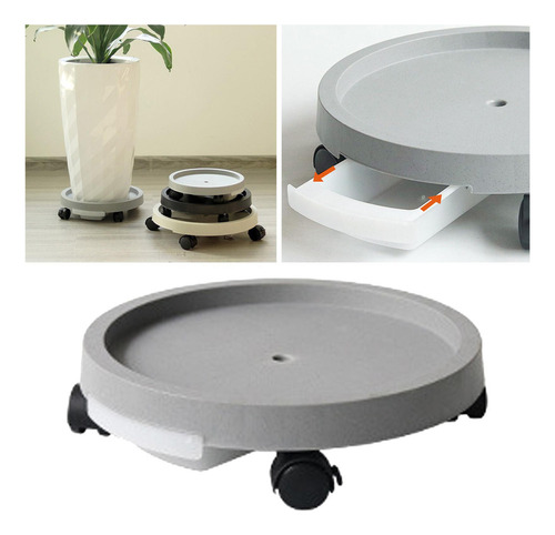 Bandeja De Macetas Con Ruedas Universales Soporte De