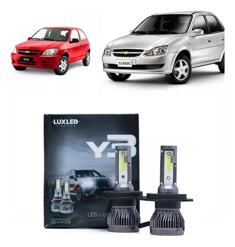 comprar Kit X2 Luces Blancas Cree Led H4 Alta Baja Corsa Celta Fun