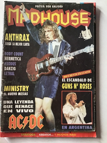 Lote 9 Revistas Madhouse Y Heavy Rock Leer (Usado)