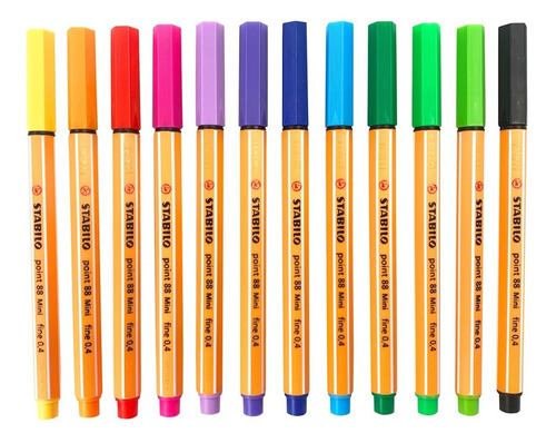 Set 12 Stabilo Point 88 Mini