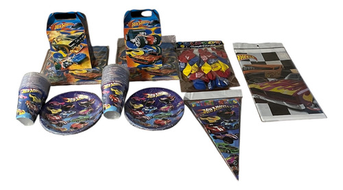 Kit De Hotwheels Para Fiesta De 20 Personas Azul Hot Wheels Hot Wheels