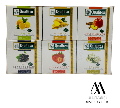 Té Qualitea Mix 6 Sabores. 60 Bolsitas. A. Ancestral