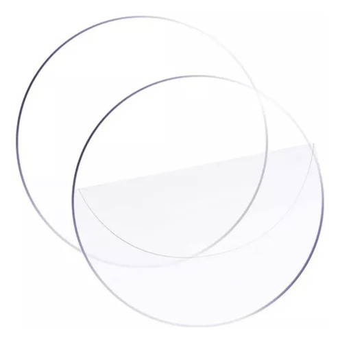 Circulo De Acrílico Transparente 25cm Base, Guía, Soporte 