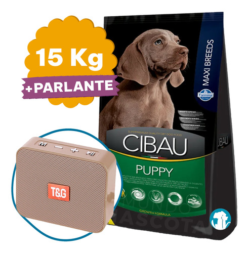 Alimento Cibau Perro Cachorro Raza Grande 15 Kg + Regalo