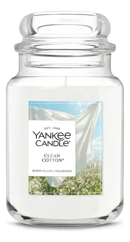 【Kiki】Yankee Candle Clean Cotton Vela Yankee Candle Clean Cotton Pote Grande 22oz Branco | MercadoLivre