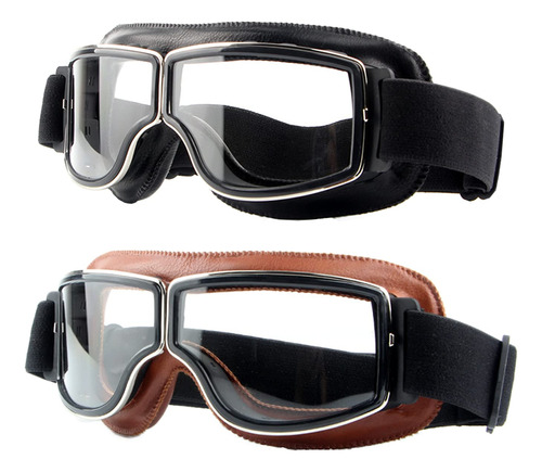 Ljdj Gafas De Motocicleta, Paquete De 2 Gafas Vintage Anti N