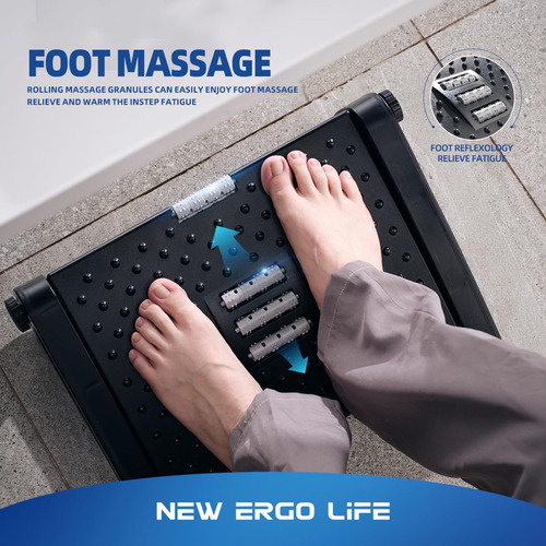 Reposapiés Ajustable Ergonómico Cómodo Para Oficina Mmg