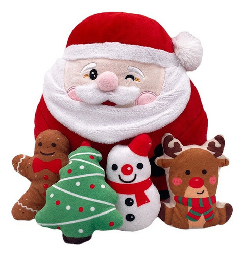 5pcs Santa Claus Peluche Navideño Juguete Papá Noel Navidad