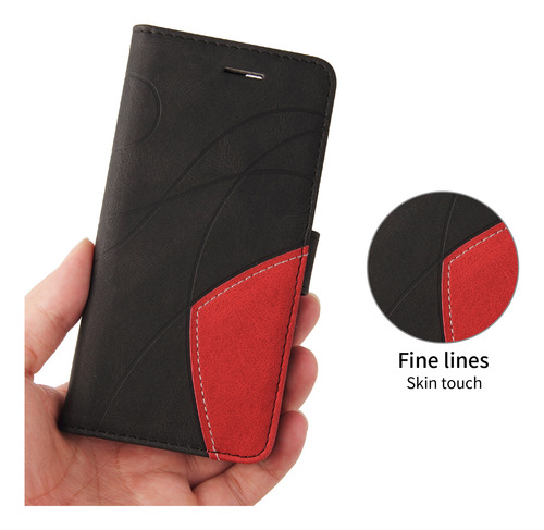 Funda Protectora Tipo Cartera De Piel Sintética De Alta Calidad Para La Serie Huawei Con Ranura Para Tarjetas, Color Negro