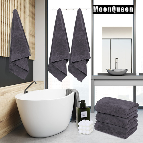 Juego De 2 Toallas De Baño Microfibra Absorbentes