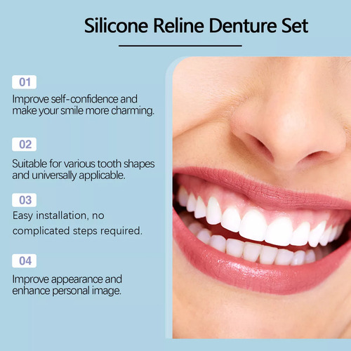 Juego De Rebase De Prótesis Dentales De Silicona Blanda
