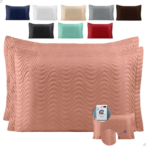 Kit 2 Porta Travesseiros Matelassê Em Linha Percal 200 Fios