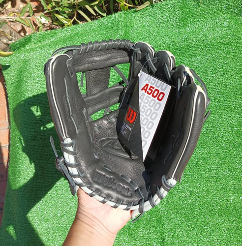 Guante De Beisbol 11.5 Pulgadas Wilson A500 Negro Beige Rojo