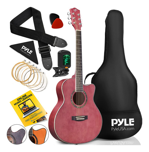 Kit De Iniciación De Guitarra Acústica Pyle-pro Pga550capu