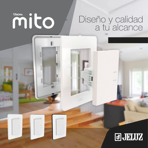Imagen 3 de 7 de Llave De Luz Armada Jeluz Mito Tecla Grande Moderna Teclon