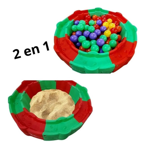 Imagen 5 de 10 de Pelotero Arenero Encastrable 2 En 1 Con 75 Pelotas