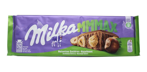 Chocolate Milka Mmmax Con Leche Avellanas Enteras 270gr