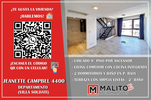 Venta Departamento 3 Ambientes Con Terraza En Villa Soldati (barrio Olímpico)