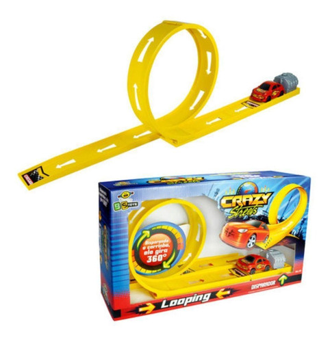 Pista Lançador Looping Crazy Streets 370 - Bs Toys