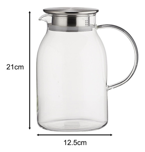 Jarra De Vidrio, Jarra De Agua Con Tapa, Jarra De Agua Con