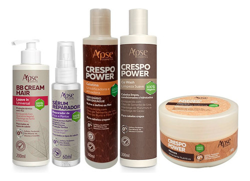 Apse Crespo Power Co Wash E Gelat E Másc + Bb Cream + Sérum