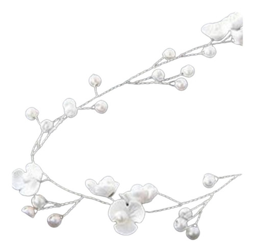 Accesorios Para El Cabello Novia Diadema Perlas Y Flores