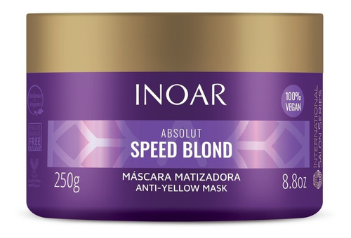 Máscara Speed Blond Inoar 250gr Matizar Rubios