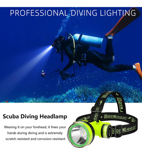 Xt Lámpara De Cabeza Con Luz De Buceo Linterna Subacuática