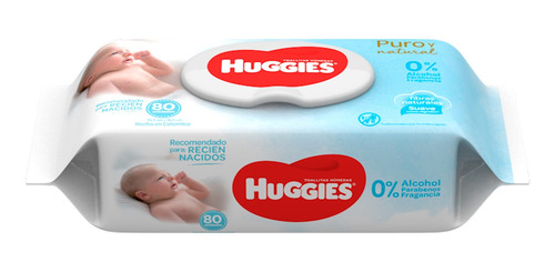 Imagen 1 de 2 de Huggies Toalla Húmeda Para Recién Nacido X 80 Unidades
