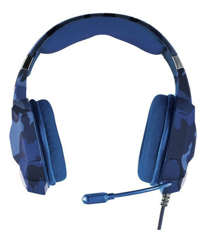 Fone de ouvido Trust Carus Blue Camo Gxt 322b PS4/PS5/Xbox 3,5 mm azul
