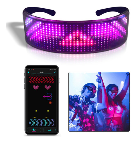 Gafas Led Personalizables Bt Gafas Led De Luz Colorida Gafas