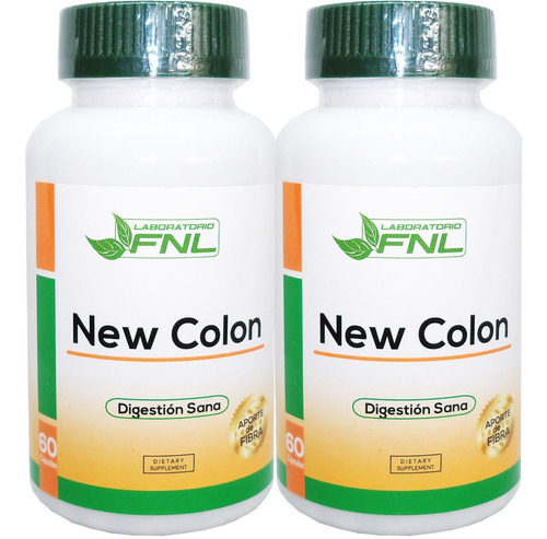 New Colon Limpieza Desintox Sistema Digestivo 2x 60 Capsulas