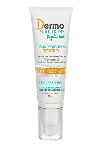 Crema Protectora Rostro Fps50 Ac. Hialuronico Dermo Solution