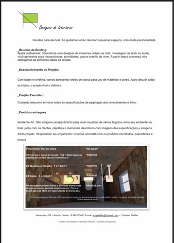 Imagem 2 de 5 de Designer De Interiores Planejamento