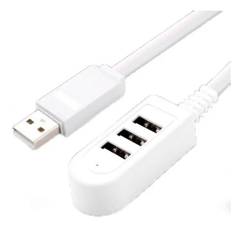 Splitter Hub Usb X3 Alargador Zapatilla Usb 2.4a 1.20 Mts