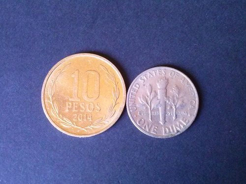 Moneda Estados Unidos One Dime 1968 Ceca D Níquel (c45)