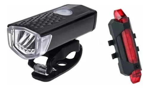 Kit Luces LED Delantera y Trasera para Bicicleta Recargable Generico