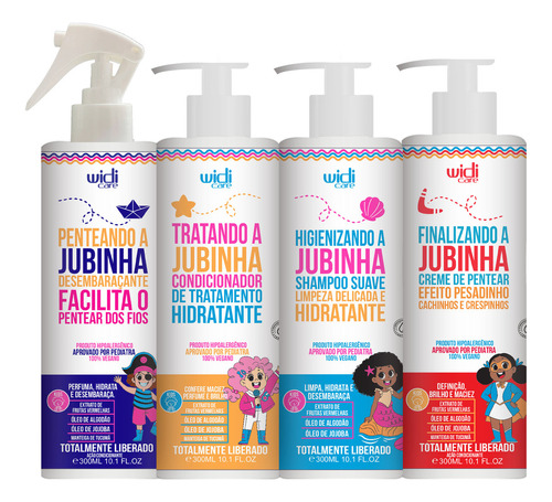 Kit Widi Shampoo Condicionador Creme Pesado Spray Jubinha