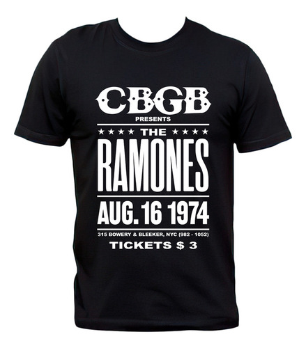 Remera Ramones Cbgb Poster Vintage Punk Rock