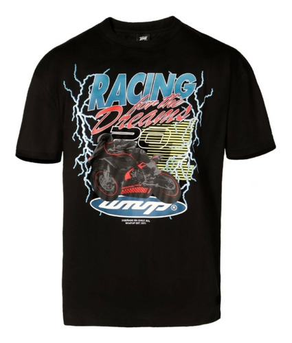 Polera Hombre Oversize Racing Black