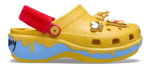 Sandália Crocs Classic Platform Ursinho Pooh Clog Multi