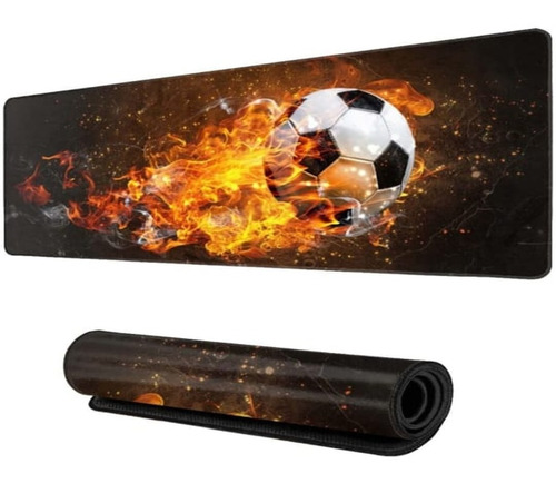 Mouse Pad Gamer Balon Fuego Mundo 90x40 Xl Mousepad